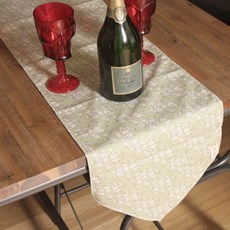 Noland 熱情花卉餐桌旗, 綠色, 220 x 30 cm