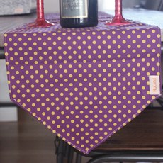 Noland 黃色圓點桌旗, 紫色, 220 x 30 cm