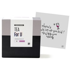 1AM For U 블랜딩 티세트 체리 쥬빌레, 티백 6p + 미니 캘리그라피 카드 당신의눈동자에건배를, 1세트