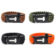 Block Mart露營降落傘繩求生手環 B, 隨機發貨, 4件