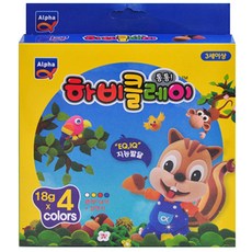 알파 하비 클레이 4색, 블루, 18g, 1개