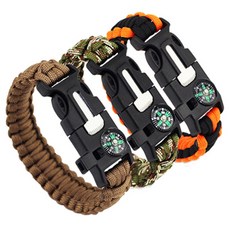 戶外多功能求生手鍊, 隨機發貨, 3片