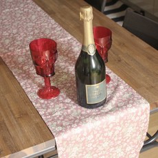 Noland 花朵桌旗, 深粉色, 180 x 30 cm