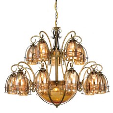 샛별하우스 그랜드 18등 직부 샹들리에, 신주브론즈