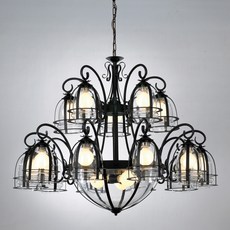 샛별하우스 그랜드 18등 직부 샹들리에, 블랙