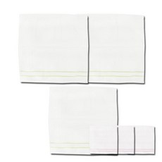 TERRY GALLERY 歌巾特里廚房雪環手巾綠色3p+粉色3p, 混色, 1套