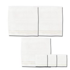 TERRY GALLERY 歌巾特里廚房雪圈手巾米色3p+綠色3p, 混色, 1套