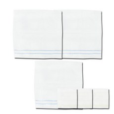 TERRY GALLERY 歌巾特里廚房雪環手巾藍色3p+綠色3p, 混色, 1套