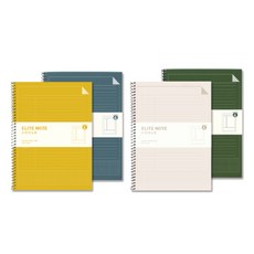 2Youngdesign ELITE STUDY 四格分類筆記本4款套組, 隨機出貨, 1套