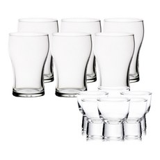 오션글라스 워싱턴 맥주잔 6p + 하이쿠 소주잔 6p, 1세트