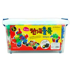 국민교육사 뉴 꼬마 천재 블럭 560피스, 혼합 색상, 1개