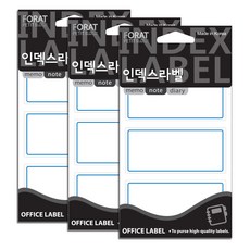 쁘띠팬시 인덱스라벨 일반 견출지 20-203B 18p, 18개입, 3개
