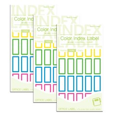쁘띠팬시 칼라인덱스라벨 견출지 20-C220, 15개입, 3개