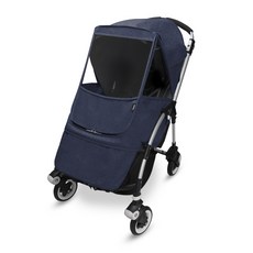 Manito 麻花Bugaboo Bee專用嬰兒推車防風罩, 海軍藍