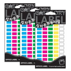 쁘띠팬시 칼라분류용라벨 견출지 혼합 색상 20-325A, 12개입, 3개