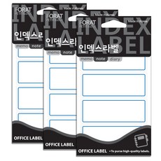 쁘띠팬시 일반 인덱스라벨 20-201B, 18개입, 3개