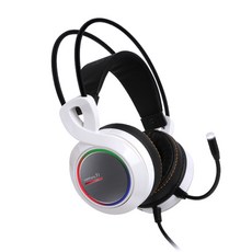ABKO HACKER 虛擬 7.1 振動 RGB 遊戲耳機 B770, 白色的