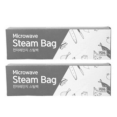 크린 전자레인지 스팀백 23 x 14 cm, 10개, 2개