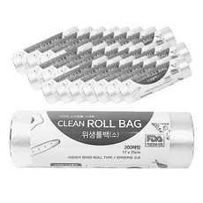 크린 위생롤백 소 17 x 25 cm, 소(S), 24개