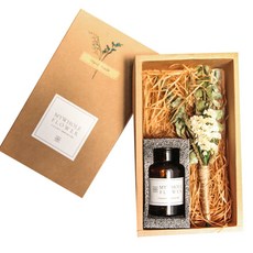 Meetra Shop水網草乾燥花+花瓶+包裝盒, 混色