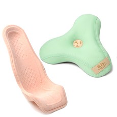 alpremio 防扁頭枕+透氣嬰兒哺乳坐墊 第3階段, 淺珊瑚粉(棉款)