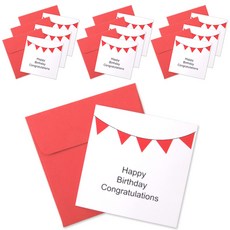 투영디자인 미니축하카드 10p + 봉투 10p, 레드가랜드