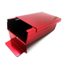 폰슈 반자동 원터치 메탈 담배케이스, 1개, 레드