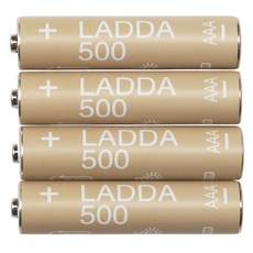 이케아 LADDA 충전지 500AAA 503.038.82, 4개입, 1개