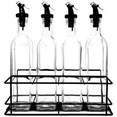 SINOGLASS 油瓶500ml灰色4p+GT油瓶架標準型套組, 500毫升, 1套