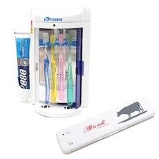 닥터크리너 가정용 칫솔살균기 DR-21 + 휴대용 건전지 USB 겸용 12간지 칫솔살균기 BIO-301, 가정용(DR-21), 휴대용(BIO-301)
