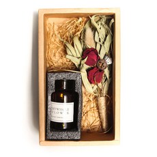 Mitra Shop 玫瑰乾燥花 + 花瓶 + 包裝盒, 混合顏色