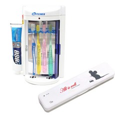닥터크리너 가정용 칫솔살균기 DR-21 + 휴대용 건전지 USB 겸용 12간지 칫솔살균기 BIO-301, 가정용(DR-21), 휴대용(BIO-301)