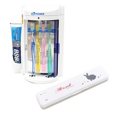 닥터크리너 가정용 칫솔살균기 DR-21 + 휴대용 건전지 USB 겸용 12간지 칫솔살균기 BIO-301, 가정용(DR-21), 휴대용(BIO-301)