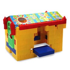 햇님토이 빅블럭 플러스 놀이집 BB3, 노랑, 연두, 파랑, 1개