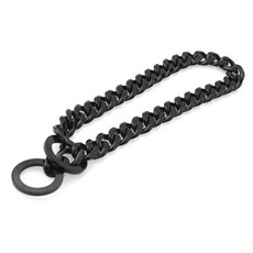 Fatcunny寵物狗項圈鏈 S, 黑色的, 1個