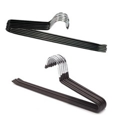 Sunwooland 防滑塗層褲架衣架 黑色5入 + 棕色5入, 混合顏色, 10個