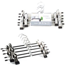 Sunwooland 裙子褲子衣架 棕色 10個+黑色 10個, 混色, 1套