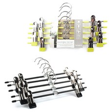 Sunwooland 裙子褲子衣架 綠色 15入+黑色 15入, 混色, 1套