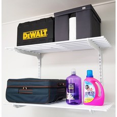 하드웰 다용도 철재 직사각형 선반, 화이트, 2단