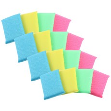 THREE SEVEN 韓國製造 潔淨彩色海綿菜瓜布 90 x 130 mm, 1入, 16個
