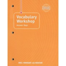 Vocabulary Workshop Answer Keys Introductory Through Sixth Courses Paperback, Holt McDougal