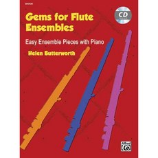 Gems for Flute Ensembles: Easy Ensemble Pieces with Piano Book & CD Paperback, Alfred Music