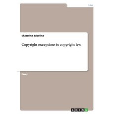 Copyright Exceptions in Copyright Law Paperback, Grin Publishing