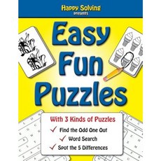 Easy Fun Puzzles: Word Search Find the Odd One Out and Spot the Differences Paperback, Createspace Independent Publishing Platform