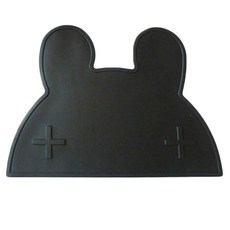 Drmini 고양이 & 강아지 실리콘 식기매트 토끼 47.5 x 34 cm, 블랙, 1개