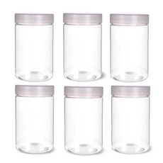 미르코리아 팜스원형 밀폐용기 화이트, 6개, 300ml