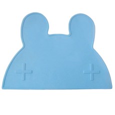 Drmini 고양이 & 강아지 실리콘 식기매트 토끼 47.5 x 34 cm, 블루, 1개