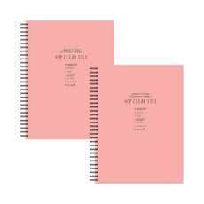 TOCTOC 線圈透明文件夾 A4 40入, 粉色, 2入