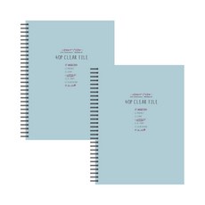 Tok Tok 花式 A4 彈簧透明文件 40 張, 天藍色, 2個