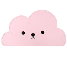 Drmini 고양이 & 강아지 실리콘 클라우드 식기매트 47.7 x 26.8 cm, 핑크, 1개